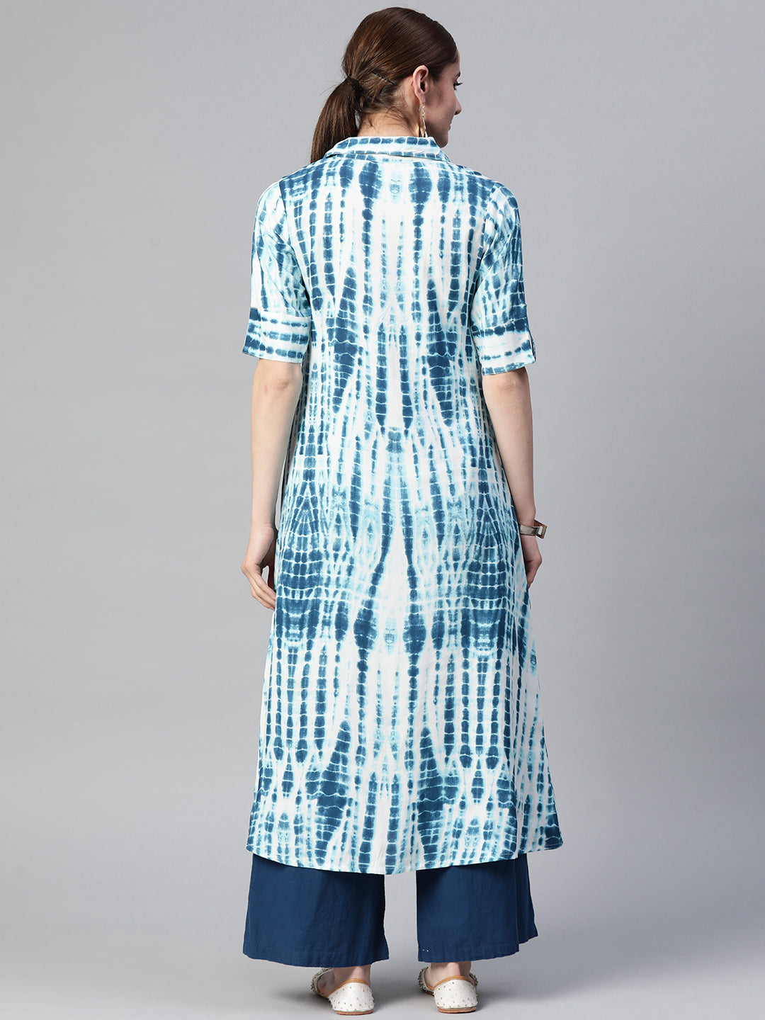 A-line Dyed/Ombre Viscose Rayon Kurta