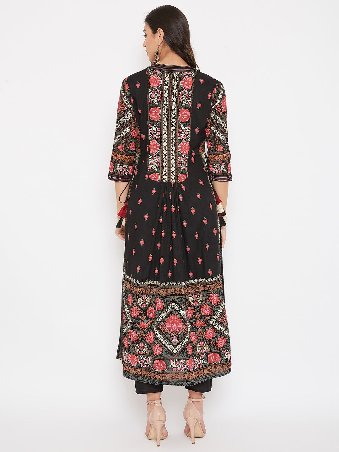 Printed Long Straight Rayon kurta Set