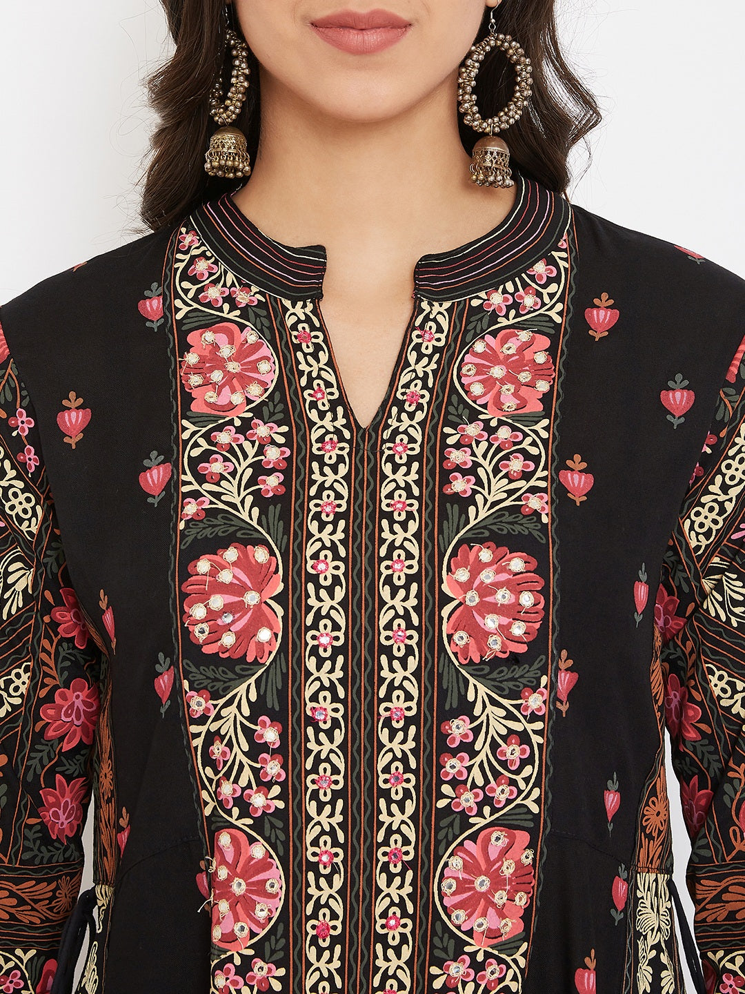 Printed Long Straight Rayon kurta Set