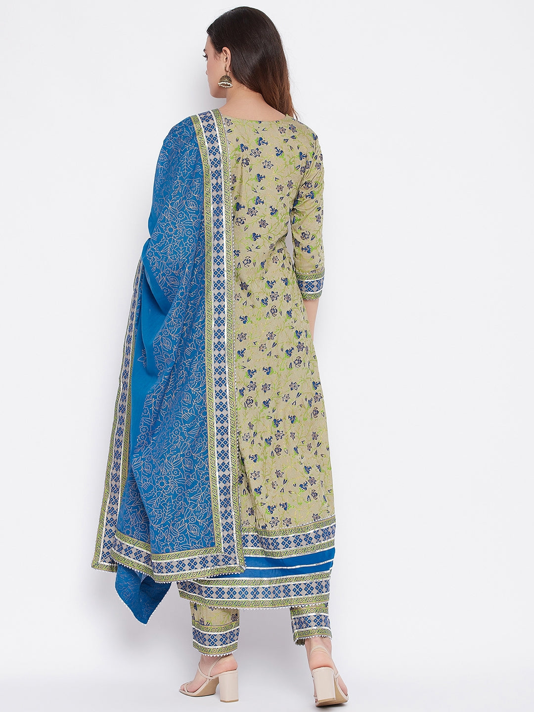 Printed Long Straight Rayon kurta Set