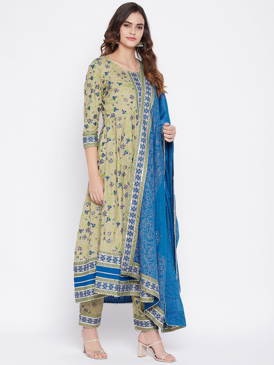 Printed Long Straight Rayon kurta Set