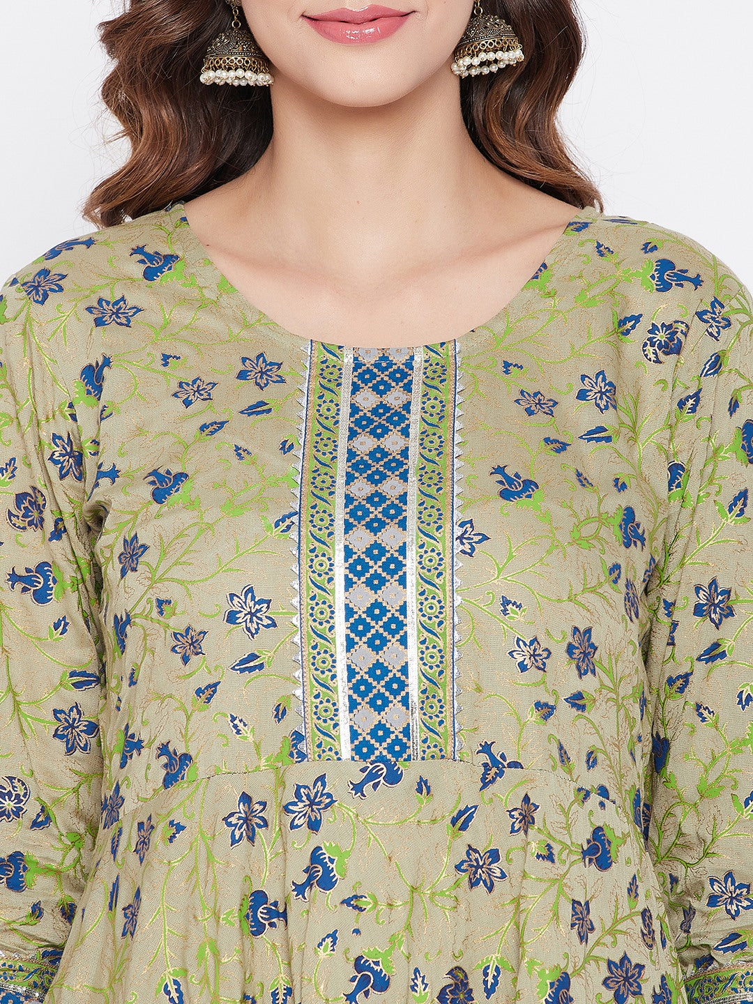 Printed Long Straight Rayon kurta Set