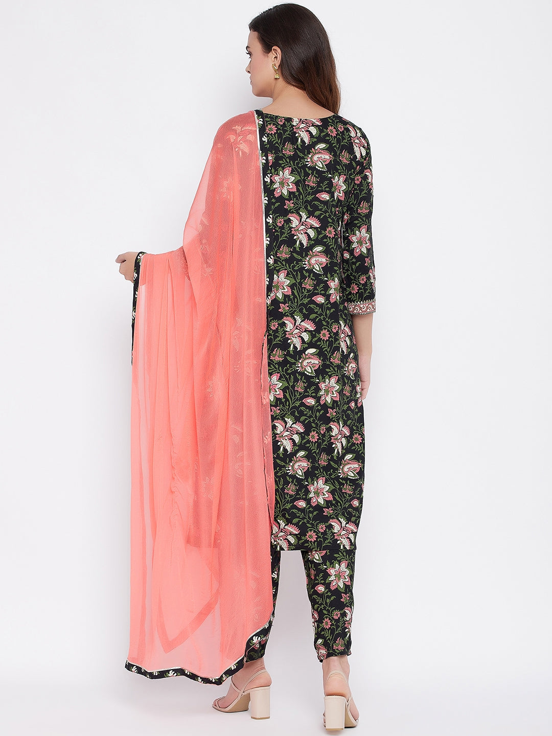 Printed Long Straight Rayon kurta Set