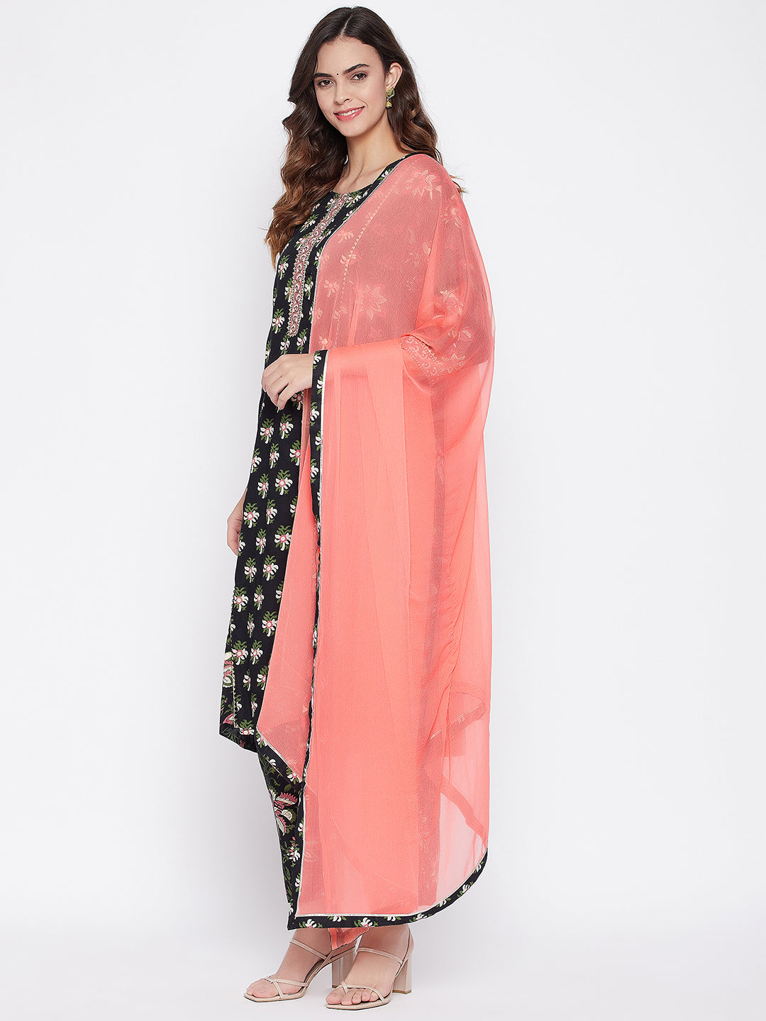 Printed Long Straight Rayon kurta Set