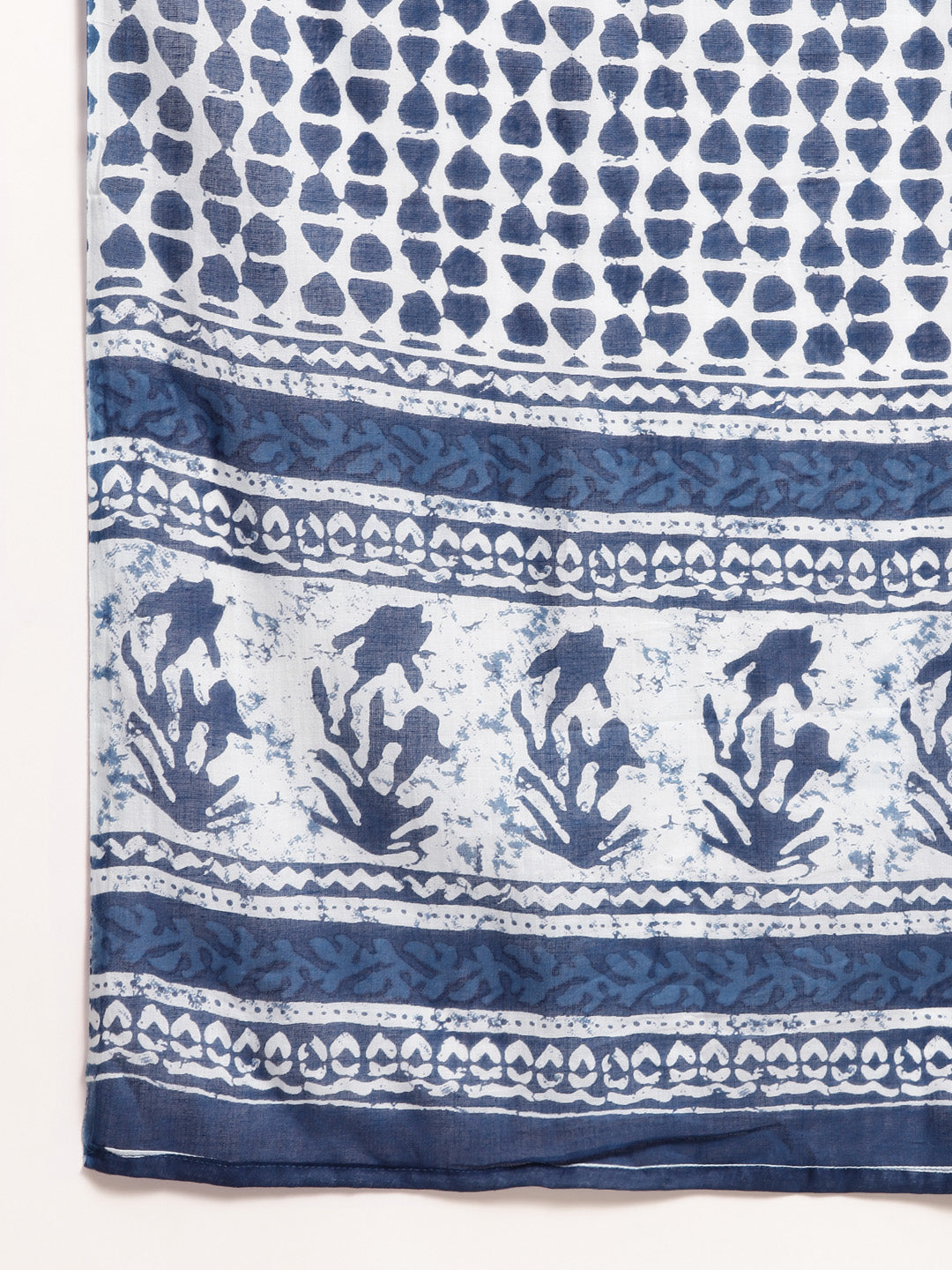 Printed Long Straight Cotton Blend kurta Bottom With Dupatta