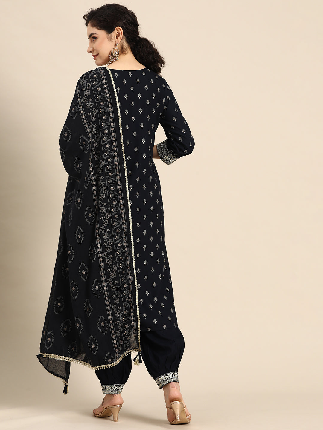 Embroidered Long Straight Rayon kurta Set
