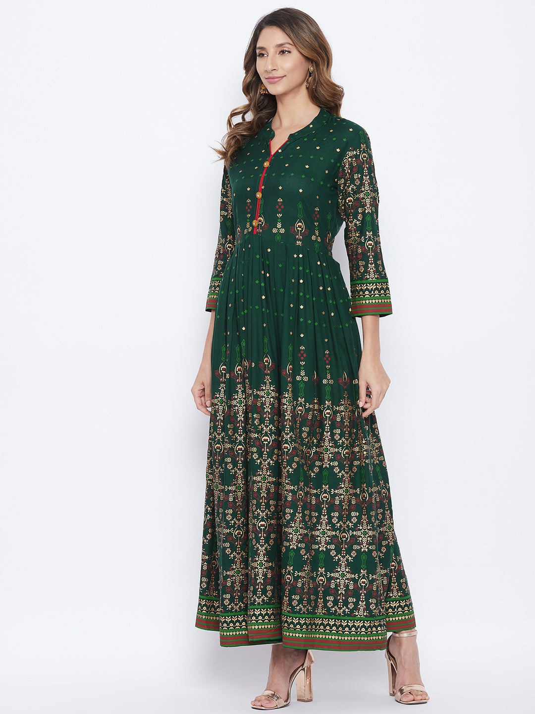 Anarkali Viscose Rayon Three-Quarter Sleeves Kurta