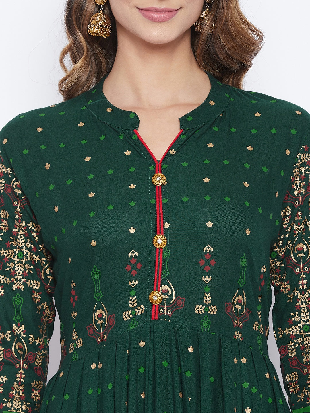 Anarkali Viscose Rayon Three-Quarter Sleeves Kurta