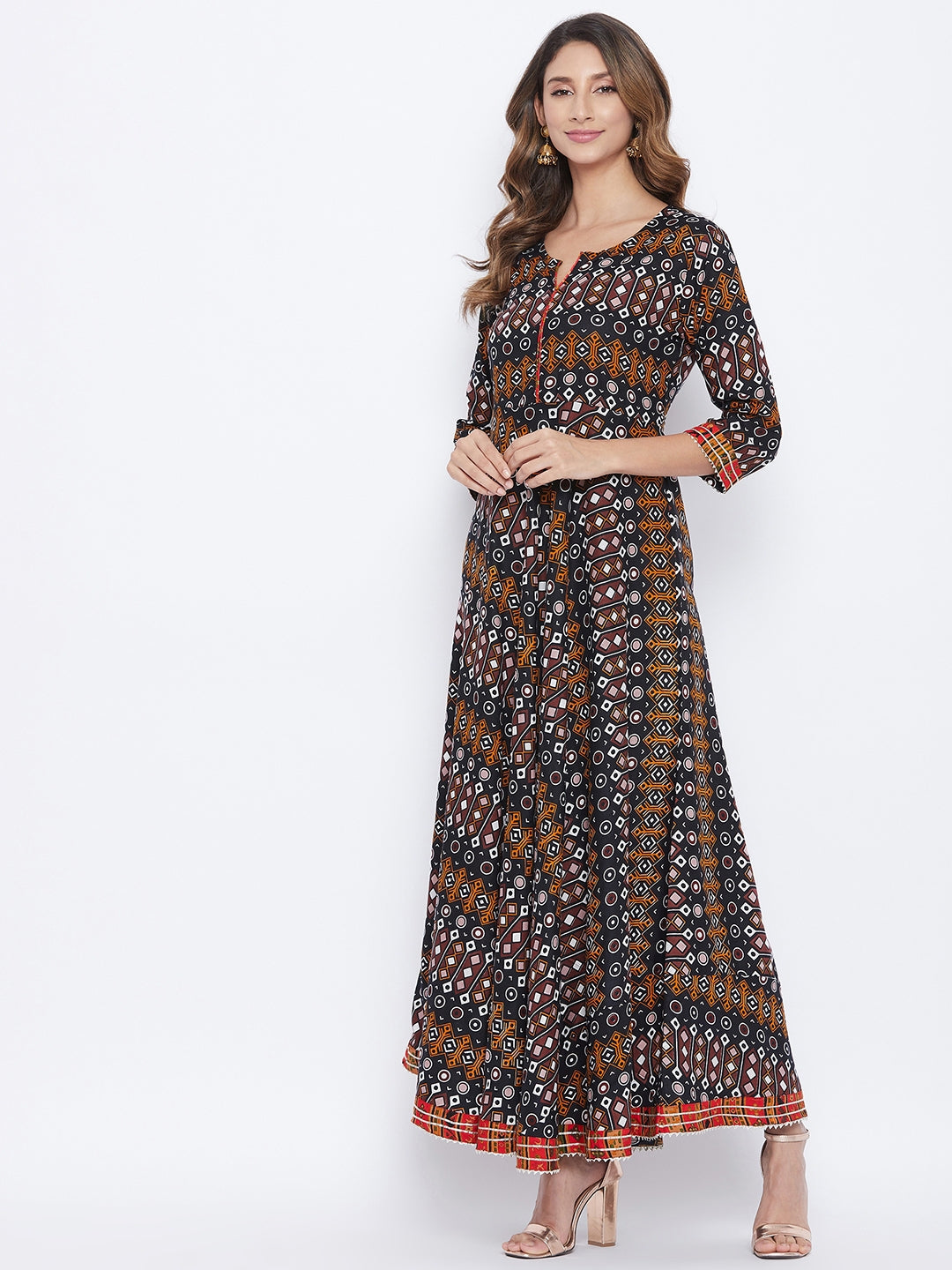 Printed Long Straight Rayon kurta