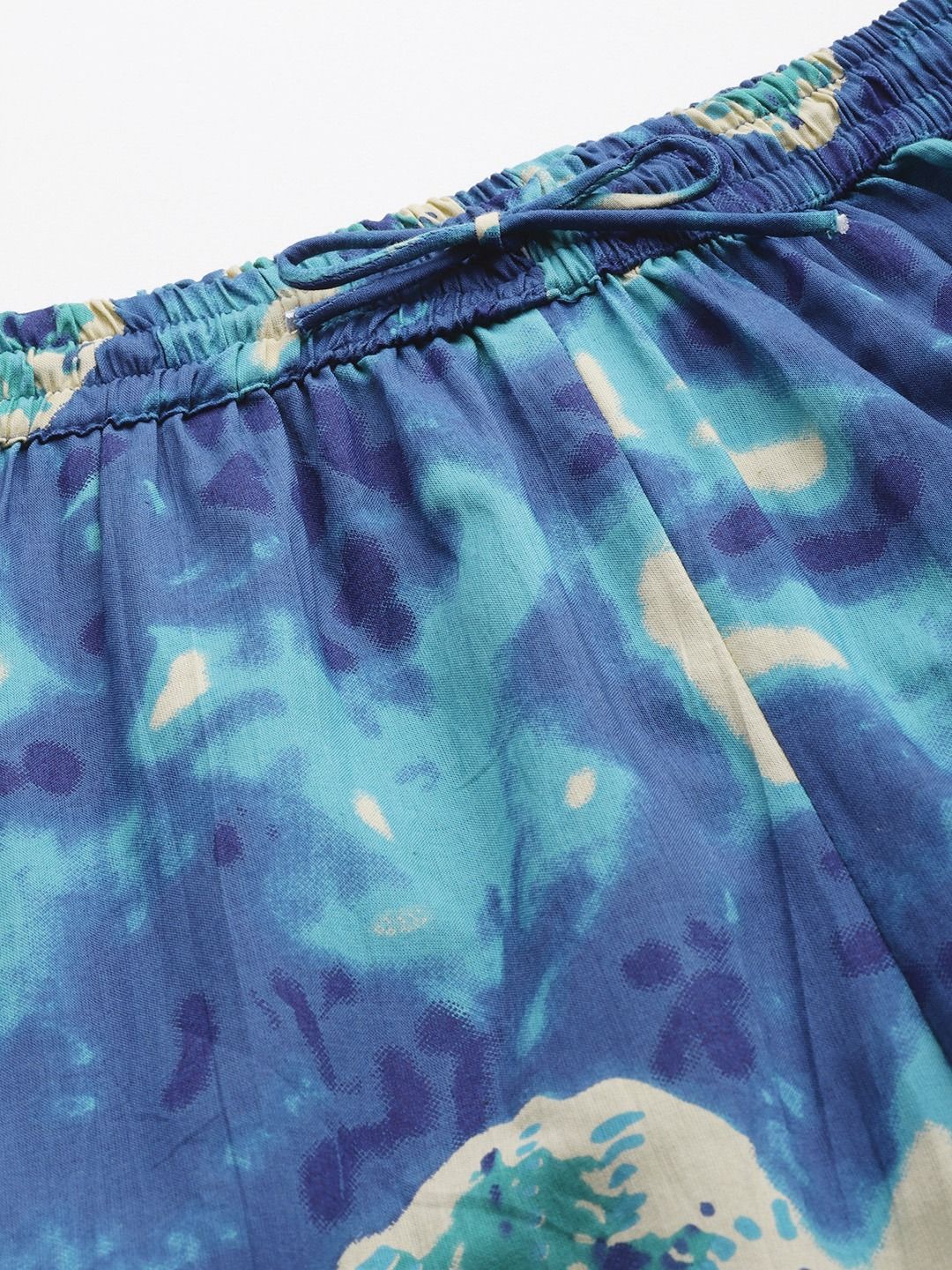 Shirts Style Cotton Fabric Blue Color Co-Ord Set