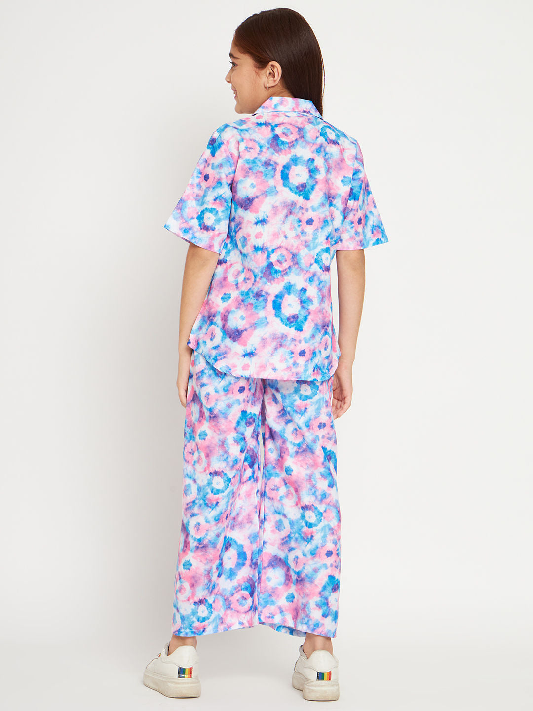Shirts Style Cotton Fabric Blue Color Co-Ord Set