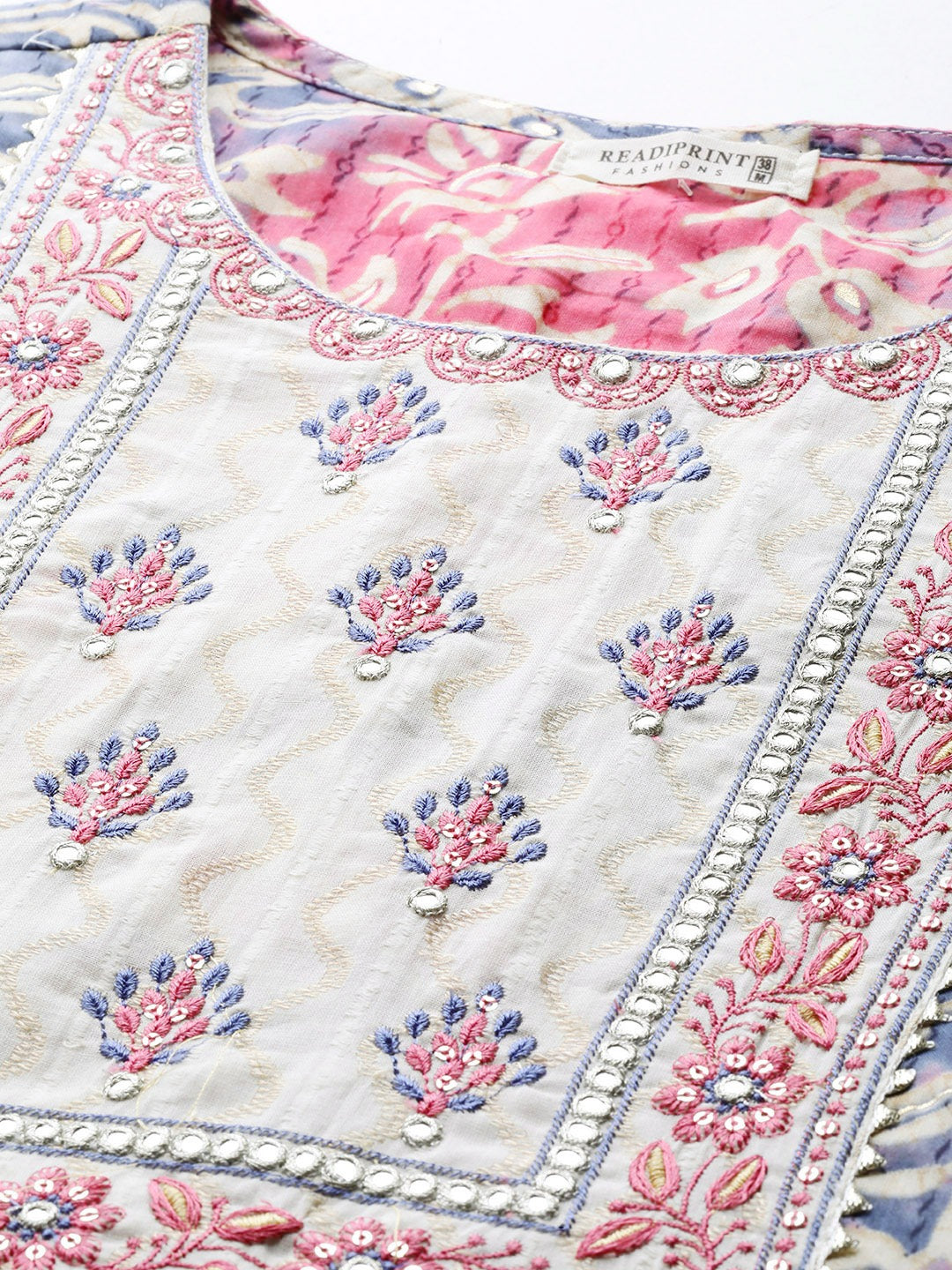 Multi Color Cotton Fabric Tiered Dress