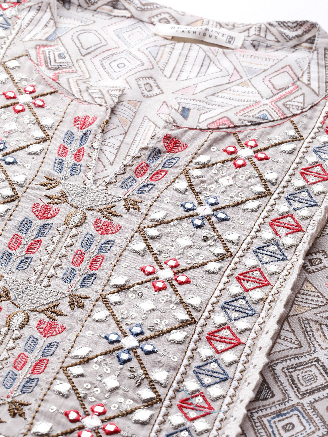 Grey Color Cotton Fabric Tiered Dress