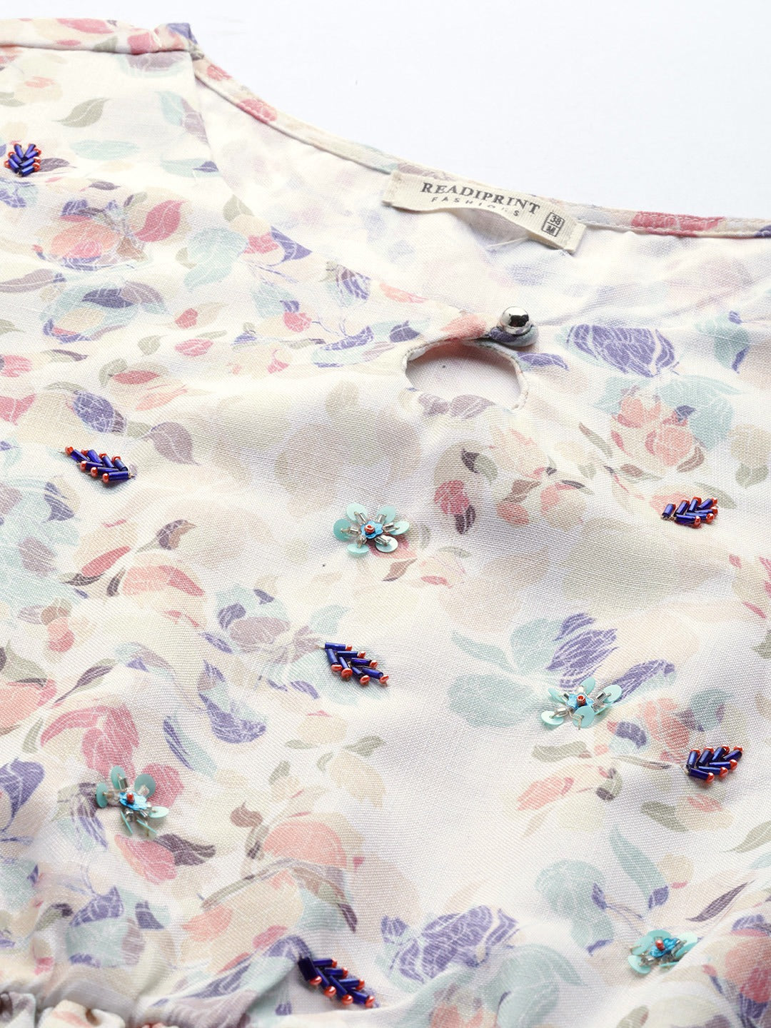 Multi Color Cotton Fabric Tiered Dress