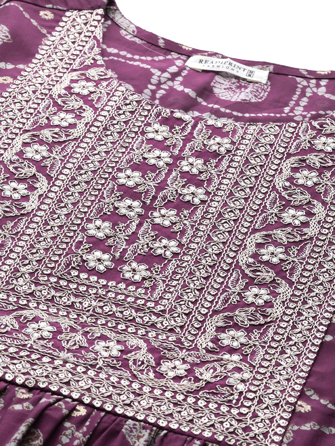 Maroon Color Art Silk Fabric Tiered Dress