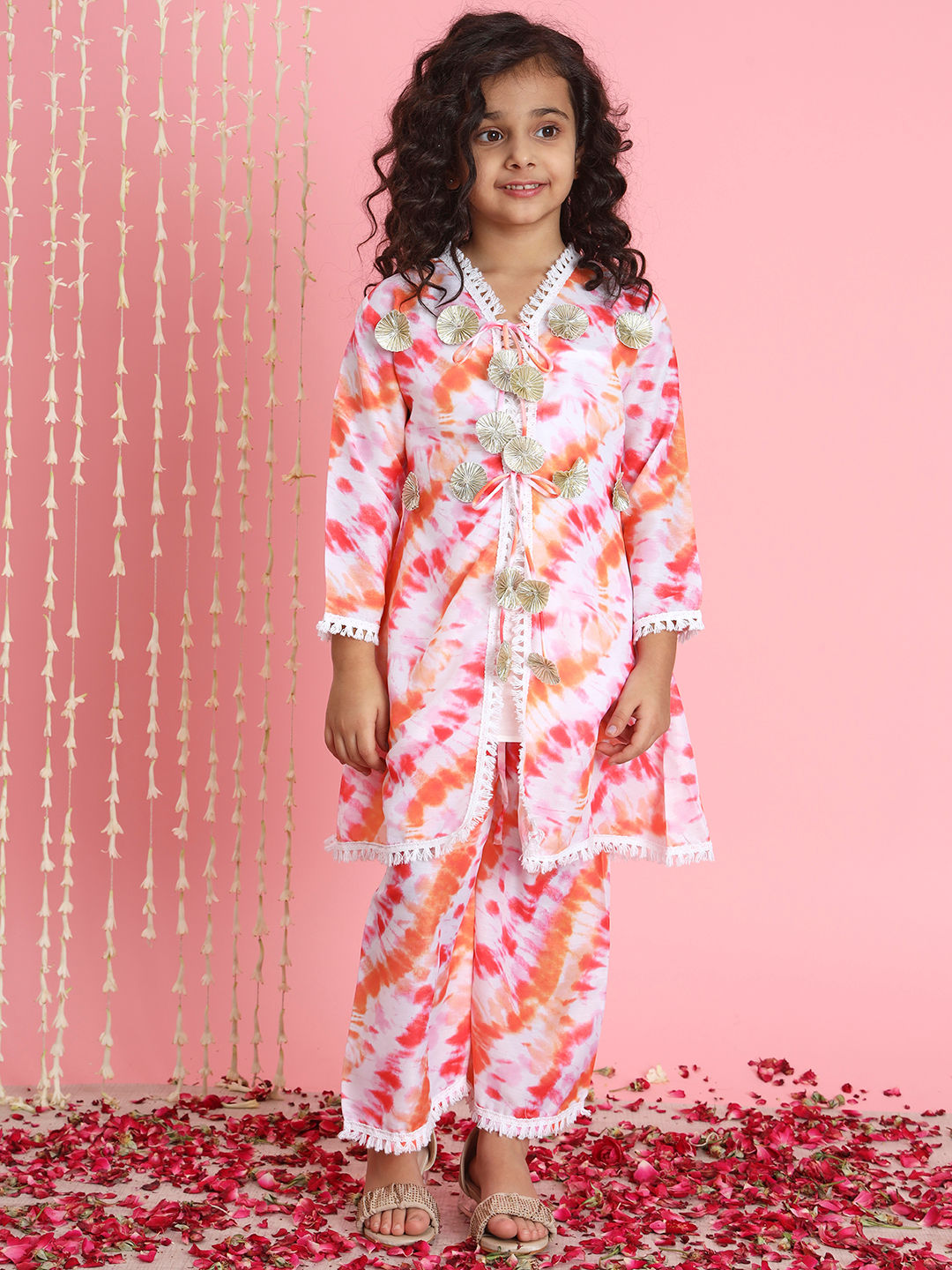 Aline Style Cotton Fabric Pink Color Top And Palazzo