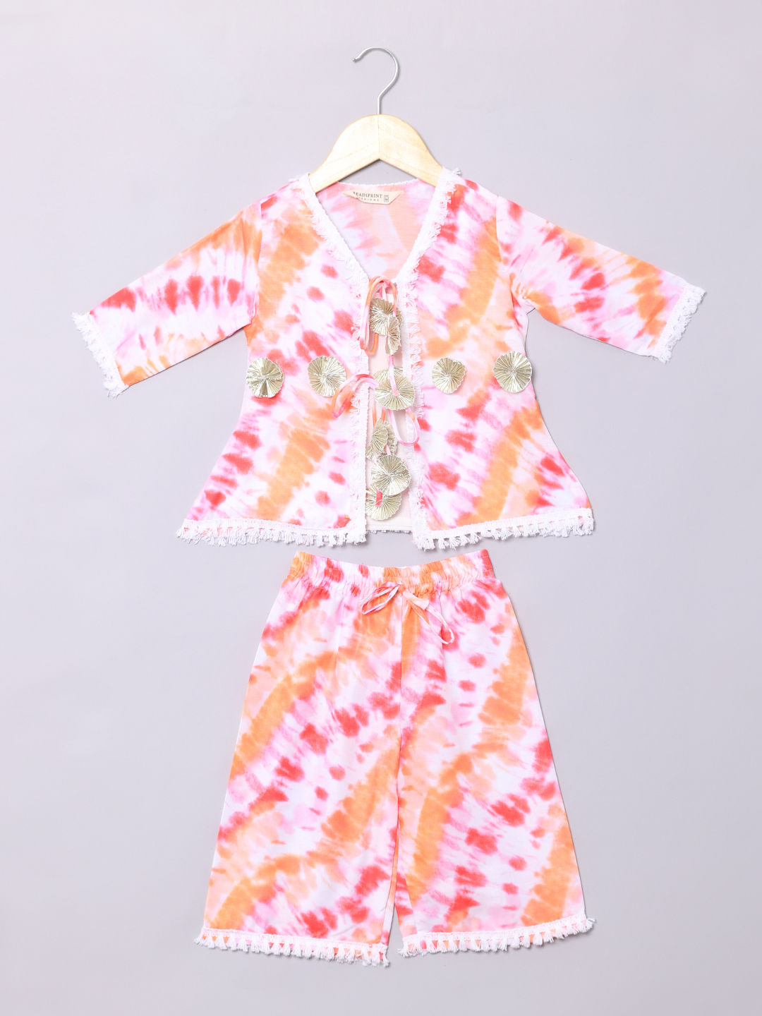 Aline Style Cotton Fabric Pink Color Top And Palazzo