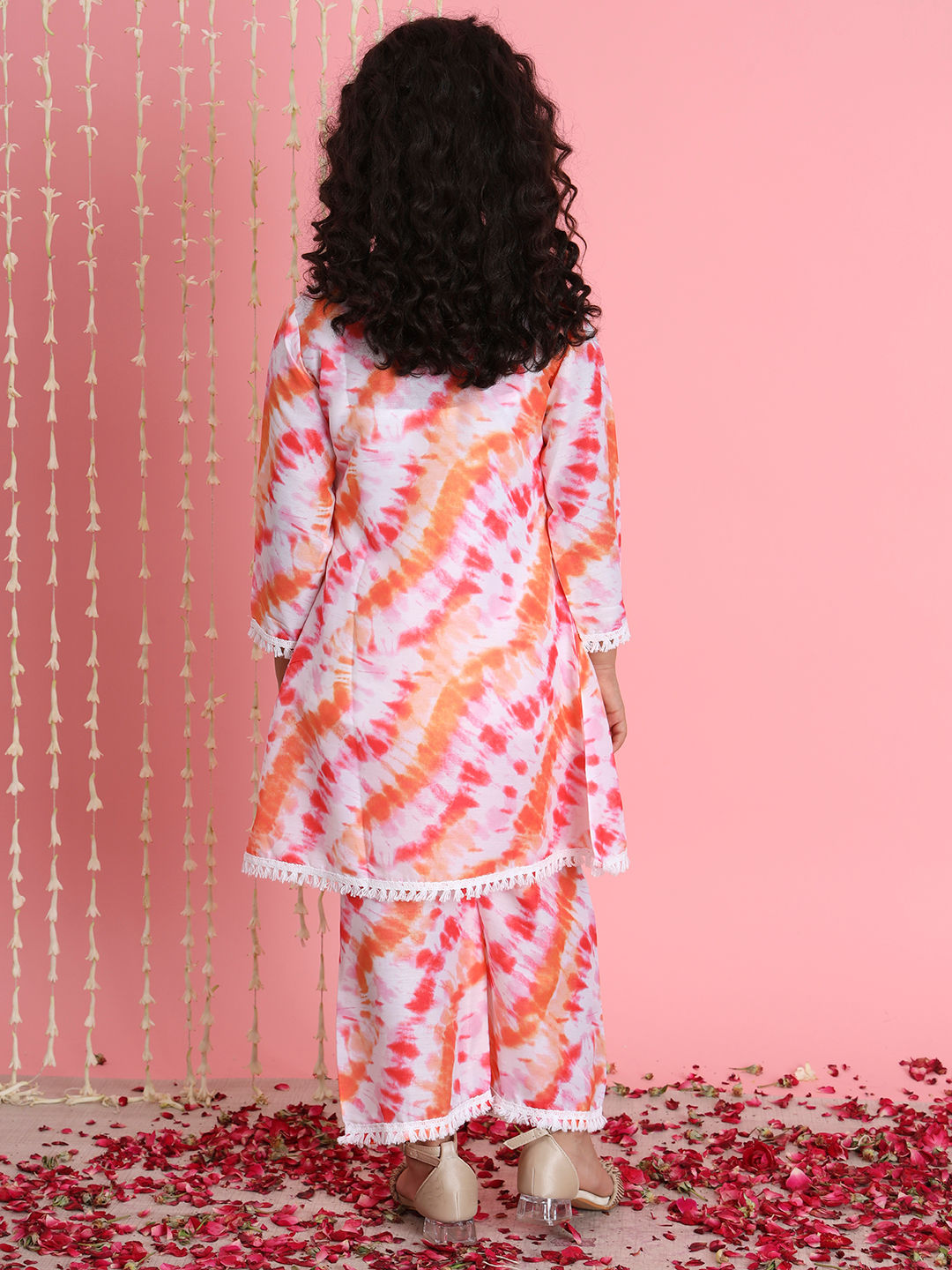 Aline Style Cotton Fabric Pink Color Top And Palazzo