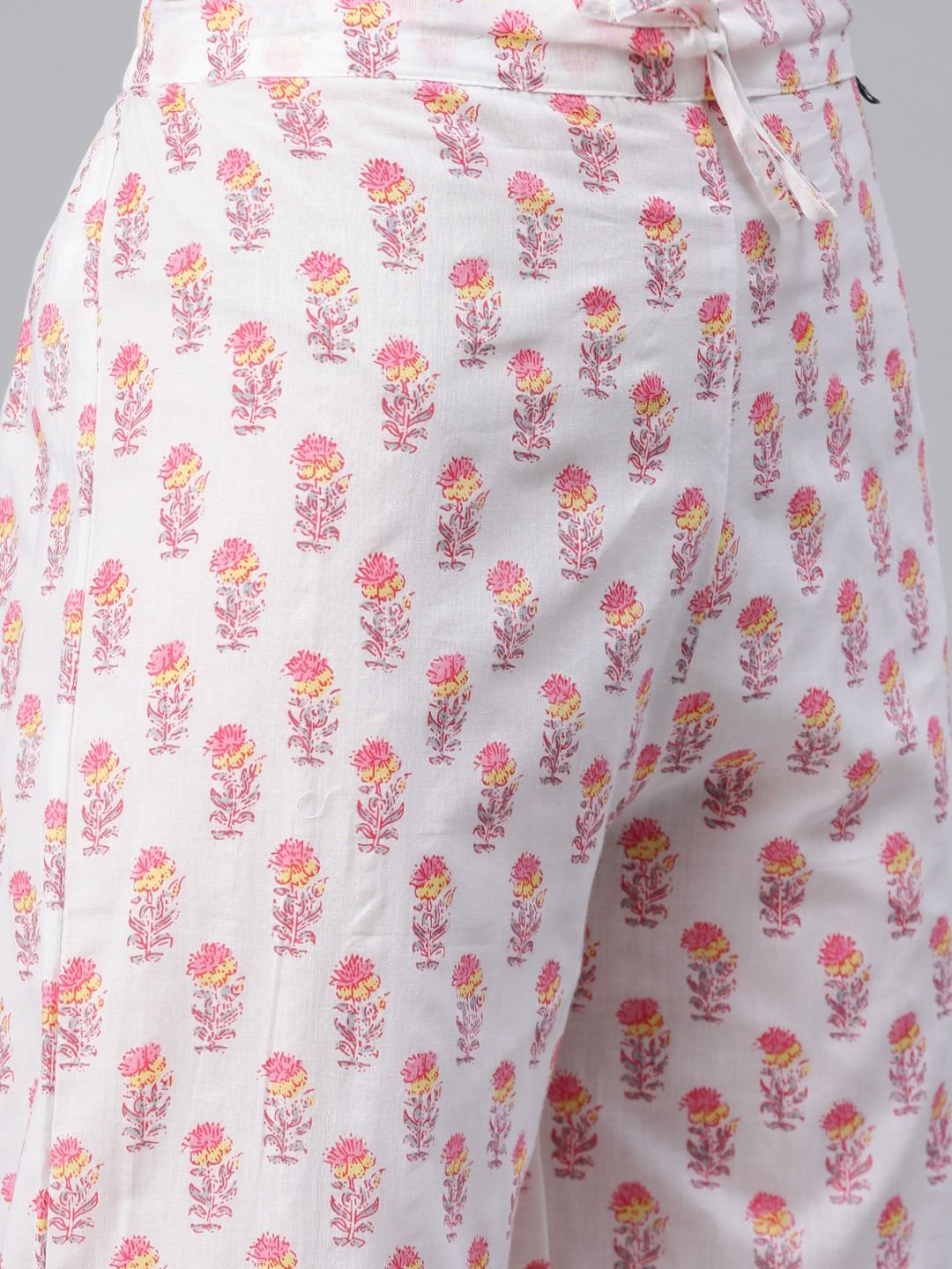 Anarkali Style Cotton Fabric Pink Color Kurti And Bottom & Dupatta