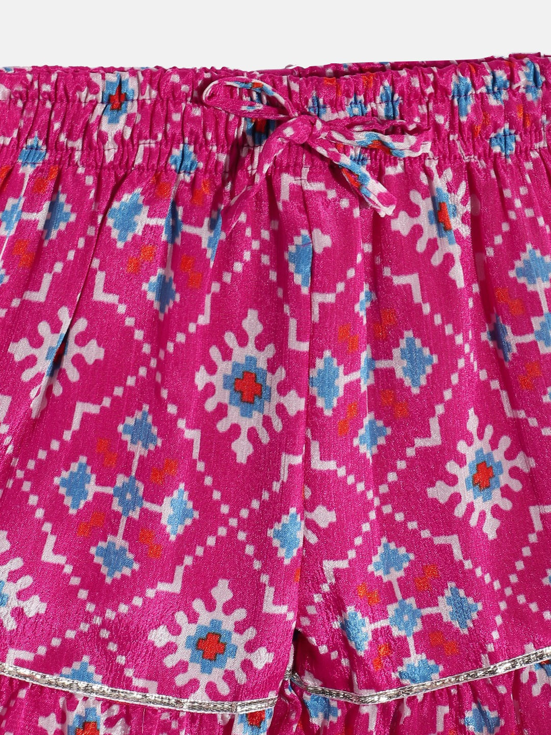 One Shoulder Style Cotton Fabric Multi Color Top And Palazzo