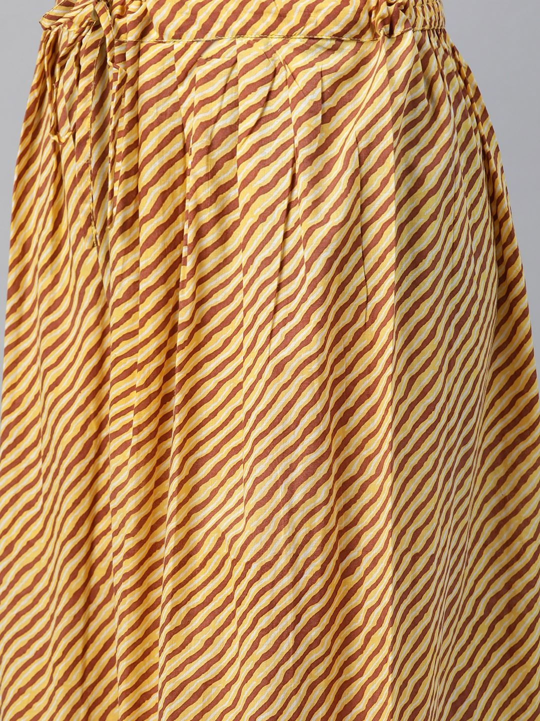Straight Style Cotton Fabric White & Yellow Color Kurta With Bottom With Dupatta