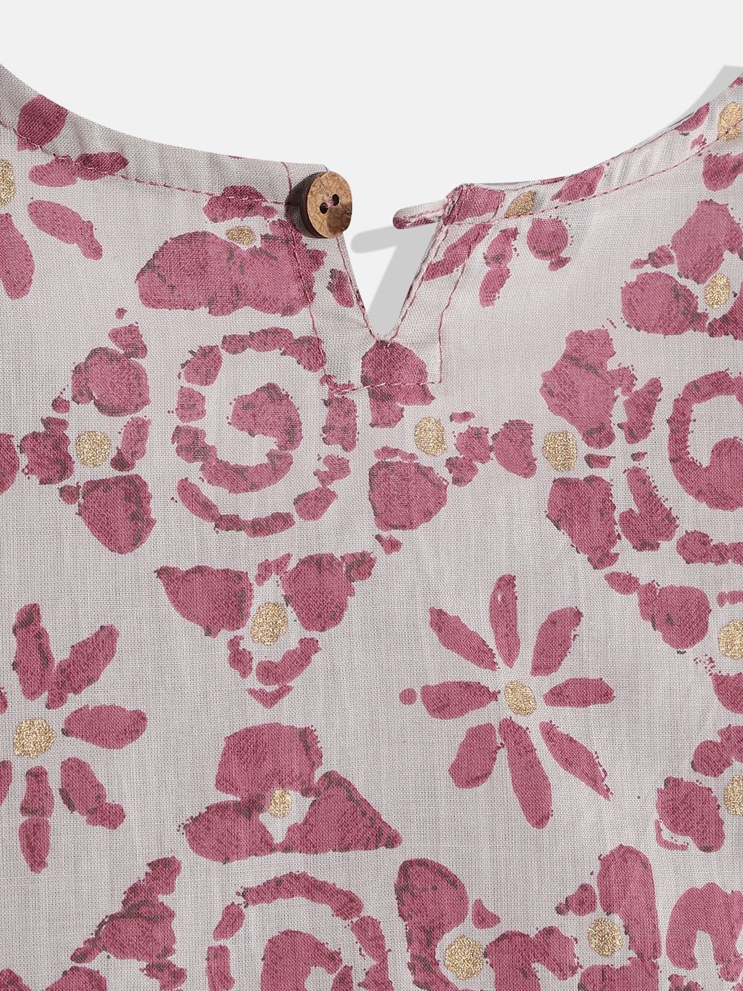 Frock Style Mauve Color Kurta With Sharara