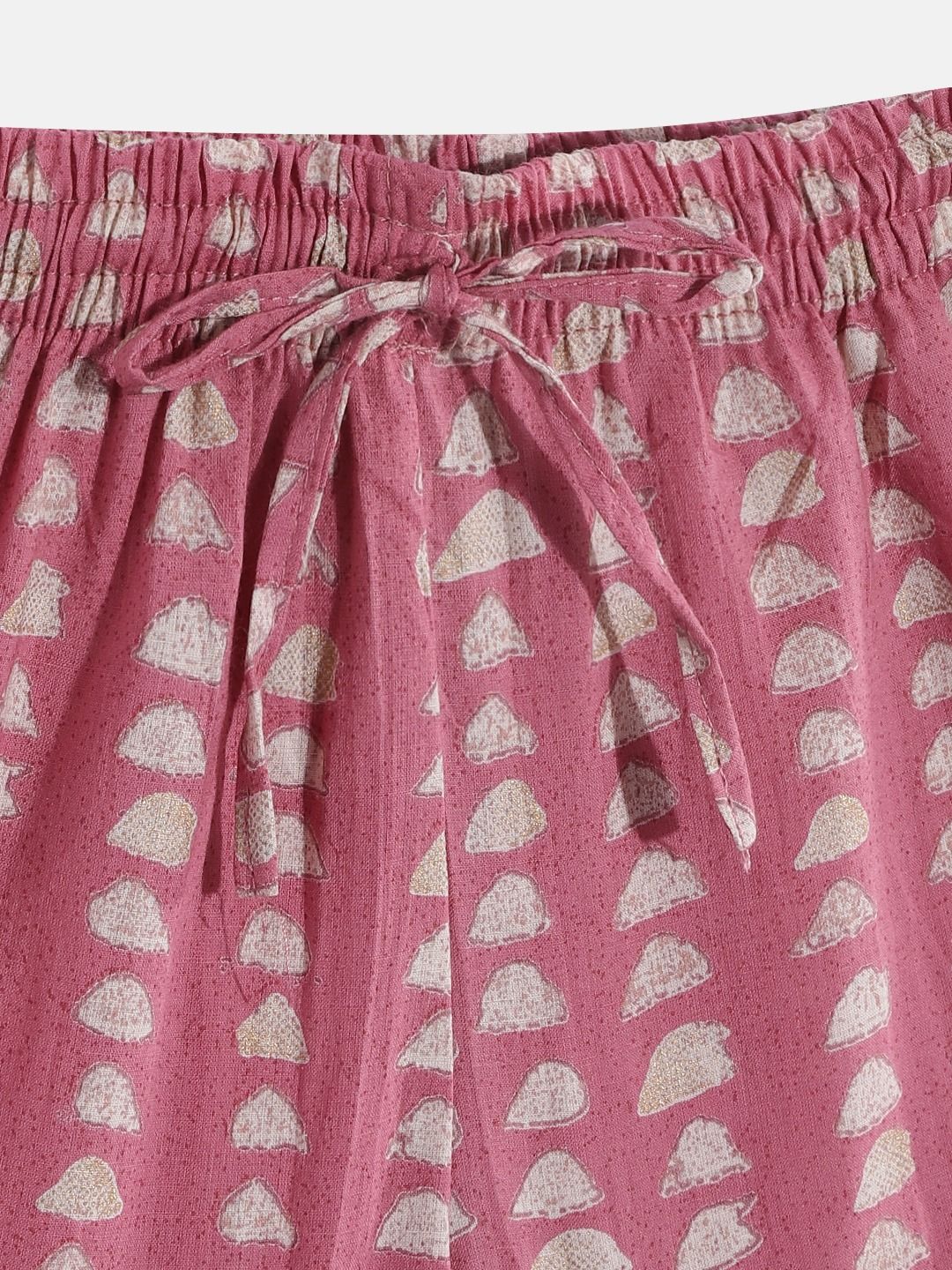 Frock Style Mauve Color Kurta With Sharara