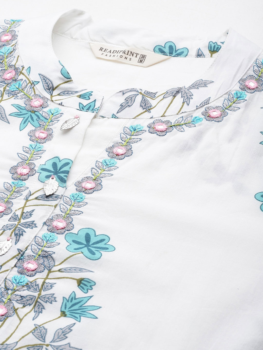 Cotton Floral Straight Kurta Pant And Dupatta