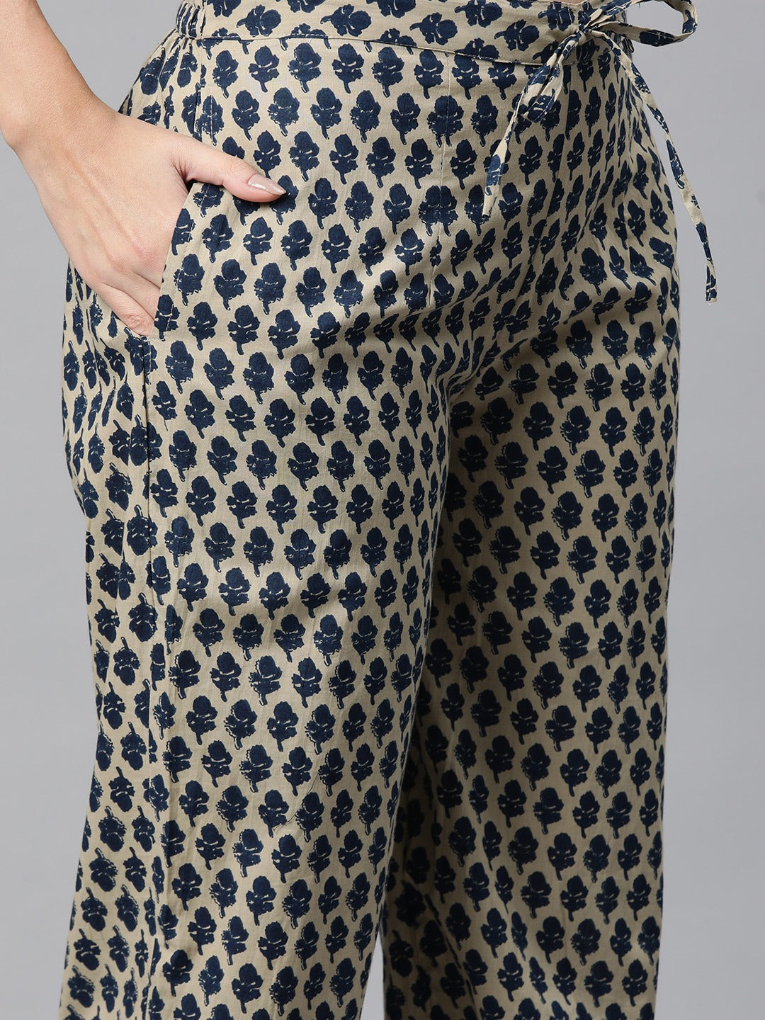 Cotton Floral Straight Kurta Salwar With Dupatta