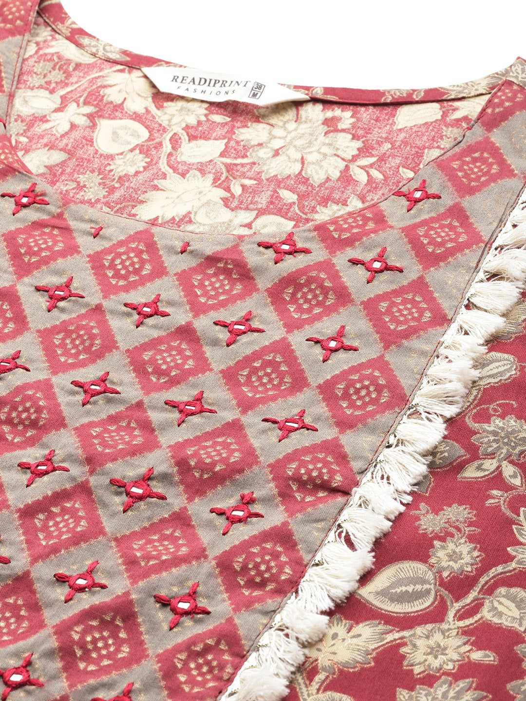 Cotton Foil Print Straight Kurta Pant And Dupatta