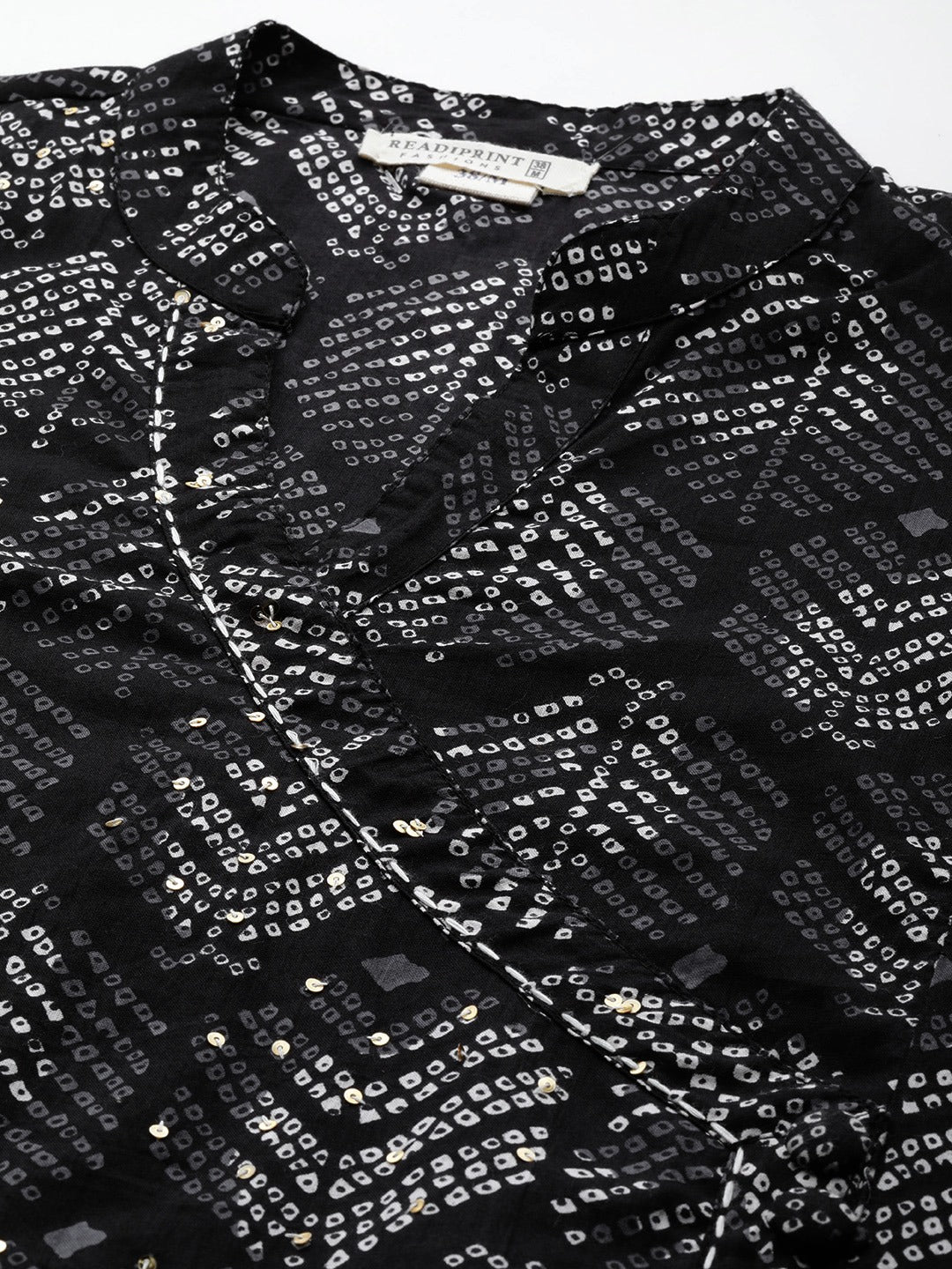 Cotton Bandhani Straight Kurta Pant And Dupatta