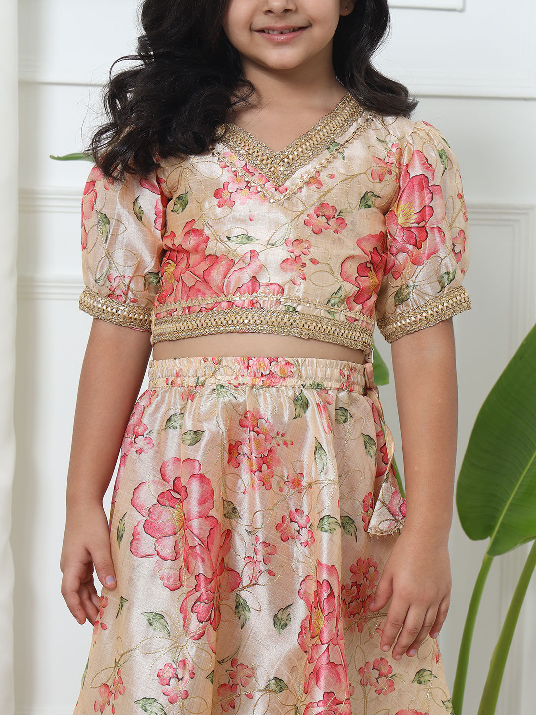Straight Style Art Silk Fabric Beige Color Lehenga Choli