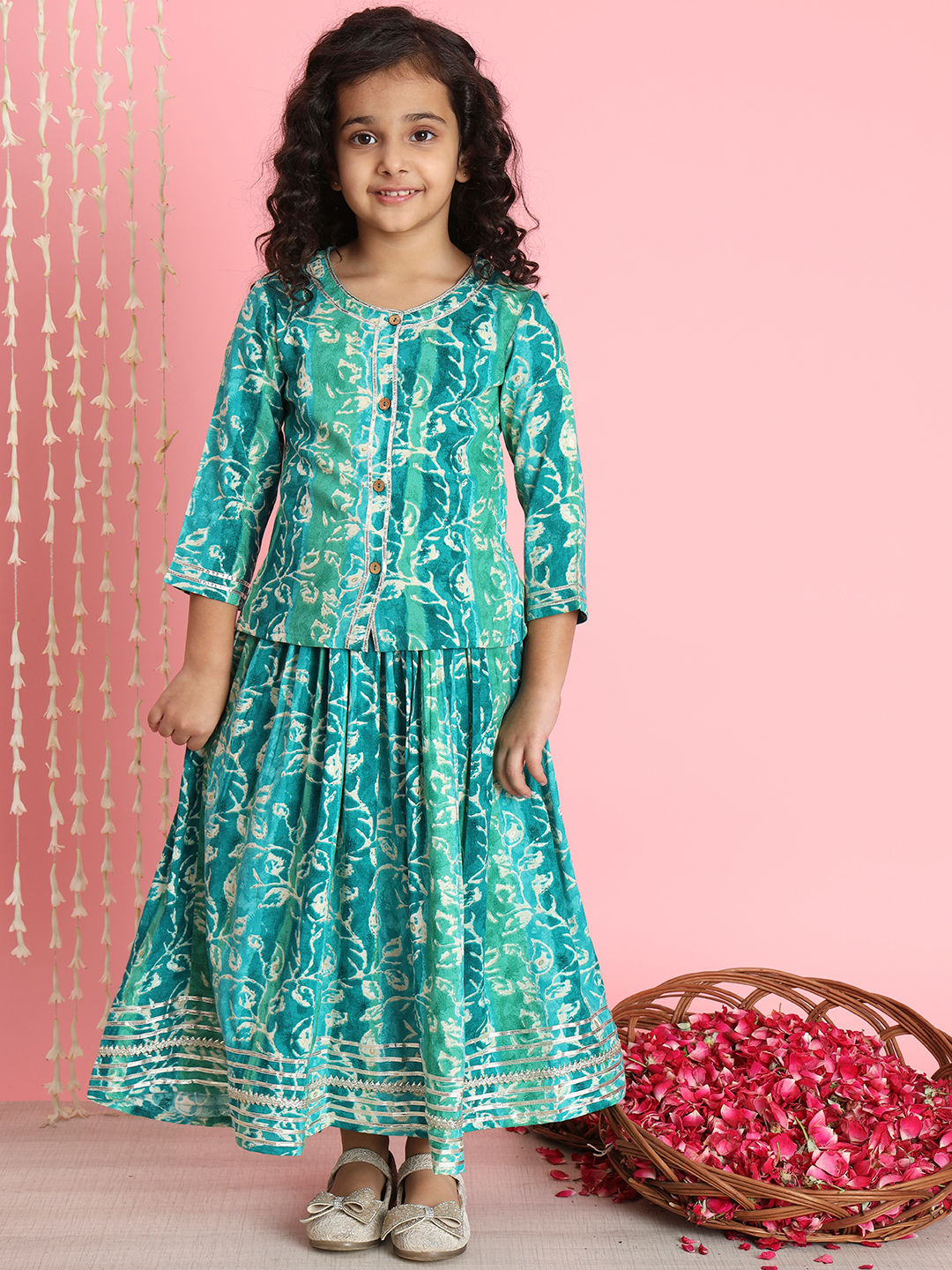 Straight Style Rayon Fabric Green Color Lehenga Choli