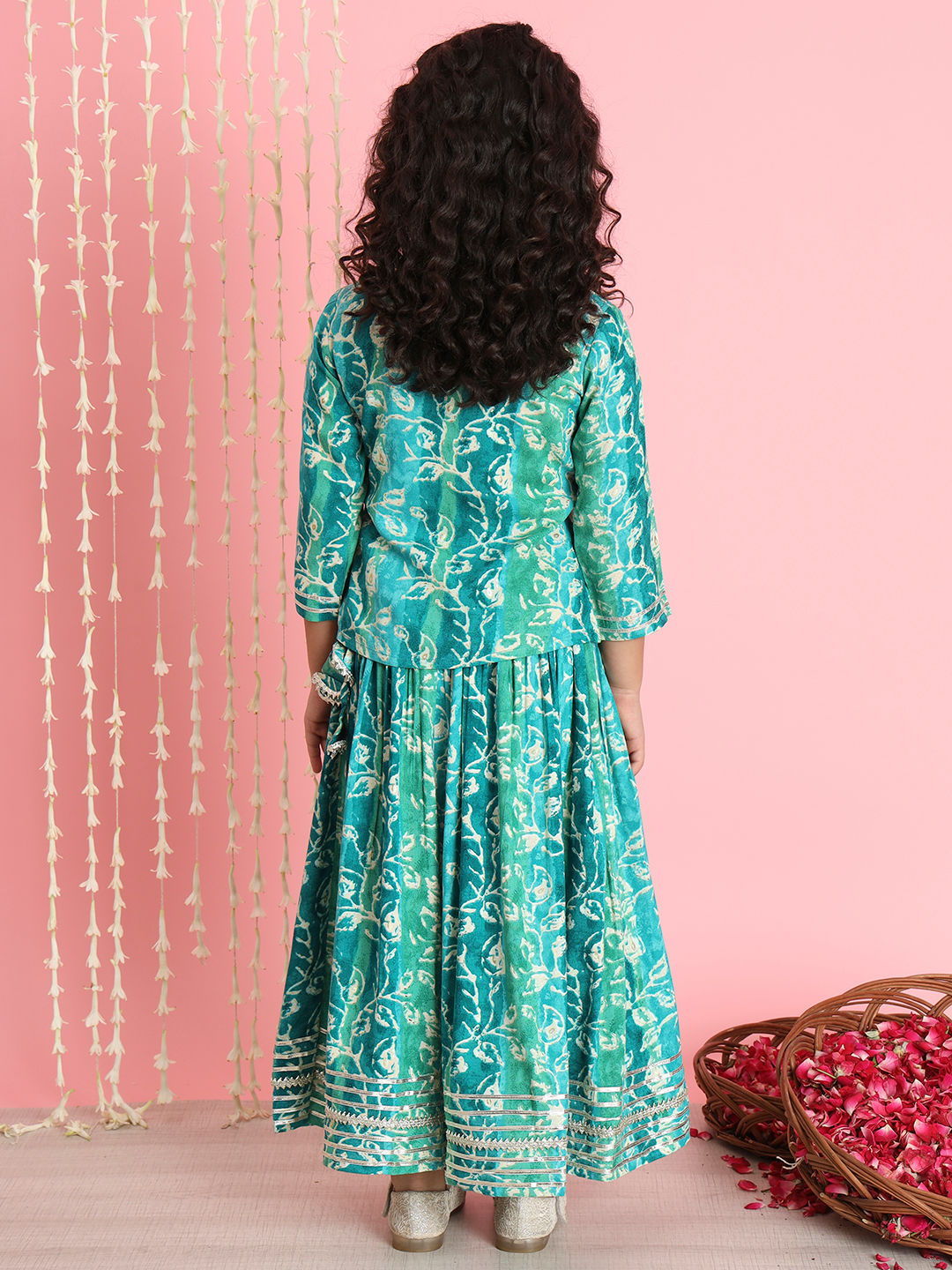 Straight Style Rayon Fabric Green Color Lehenga Choli