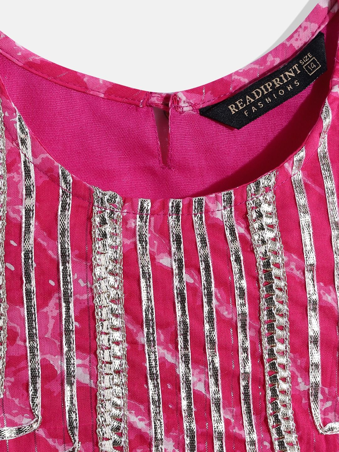 Straight Style Cotton Fabric Magenta Color Printed Choli And Lehenga With Dupatta