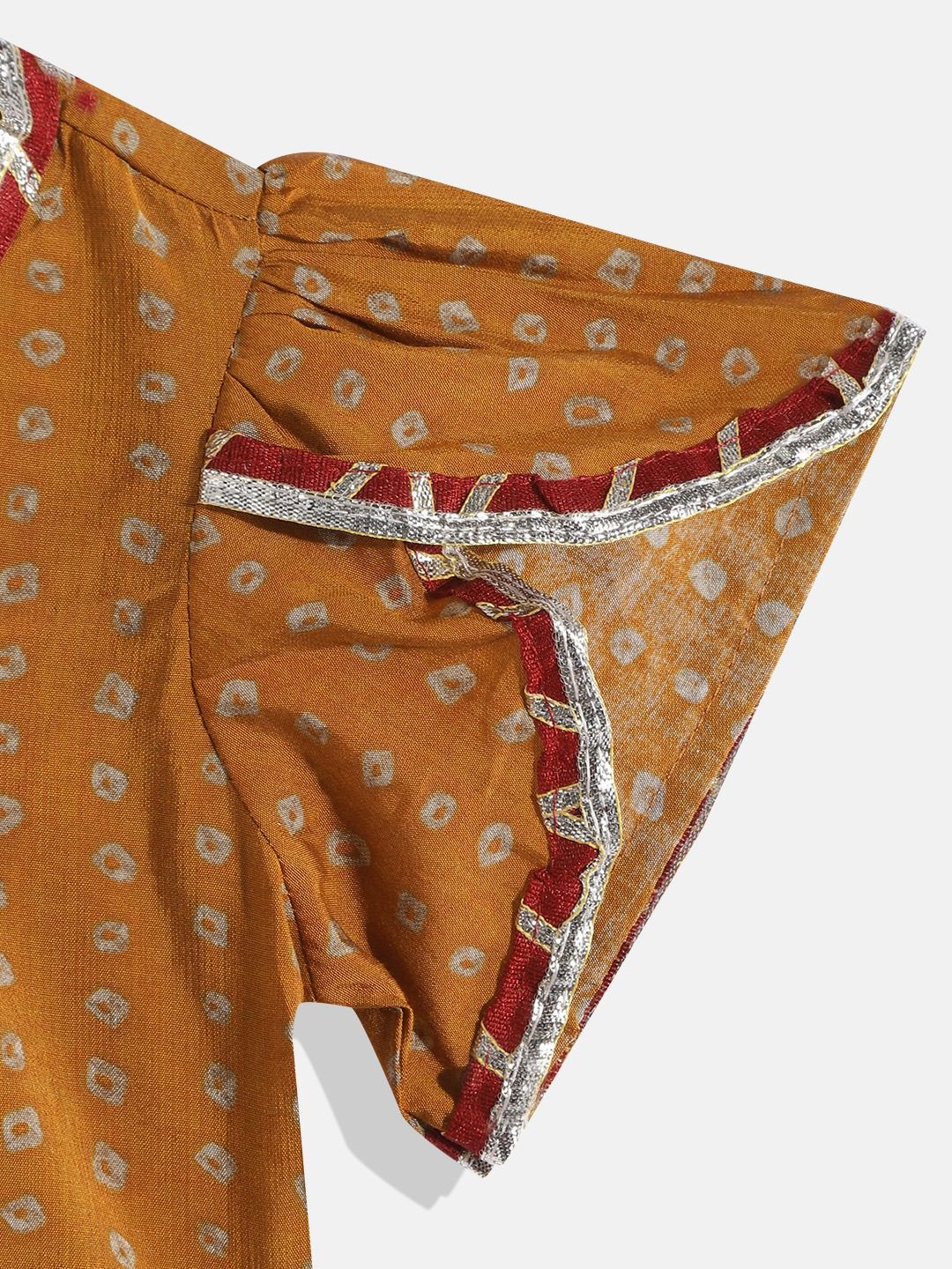 Straight Style Silk Fabric Mustard Color Printed Choli And Lehenga