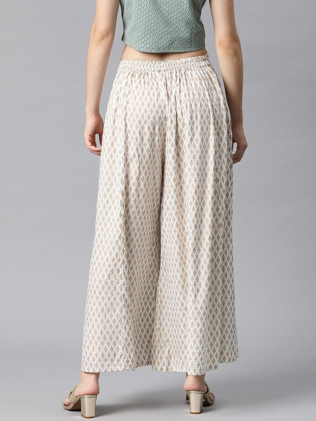 Rayon Fabric White Color Palazzo