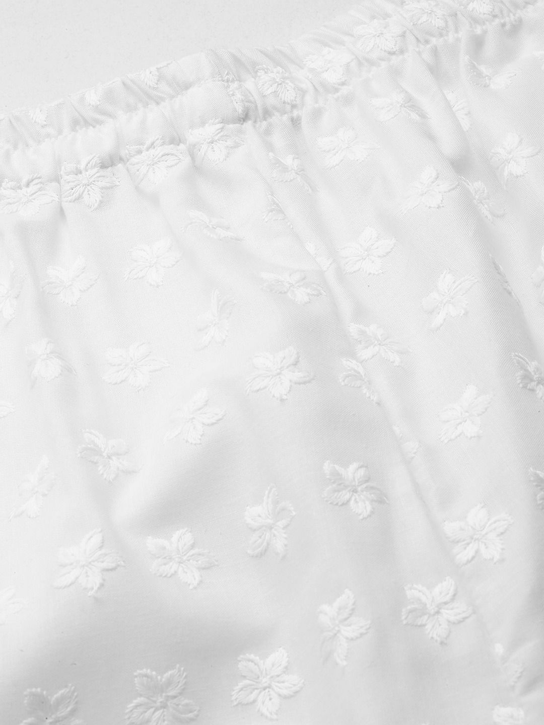 Cotton Fabric White Color Palazzo