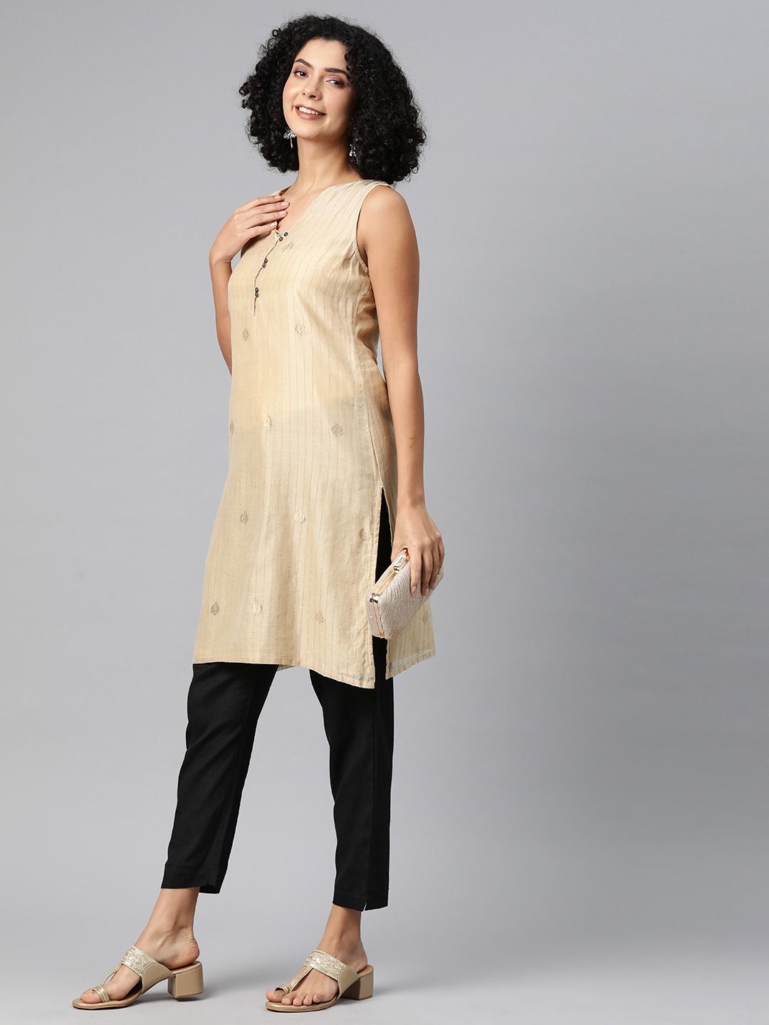 Cotton Fabric Black Color Palazzo