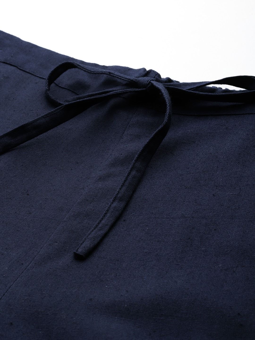 Straight Style Cotton Fabric Navy Blue Color Palazzo