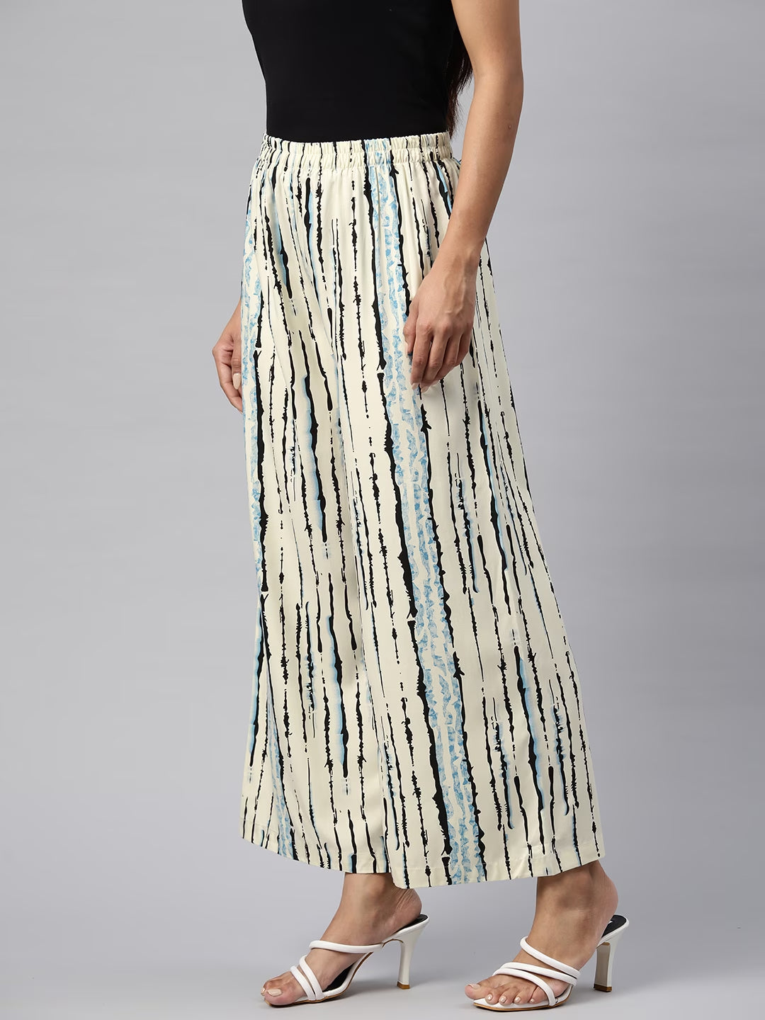 Cotton Fabric Blue Color Palazzo