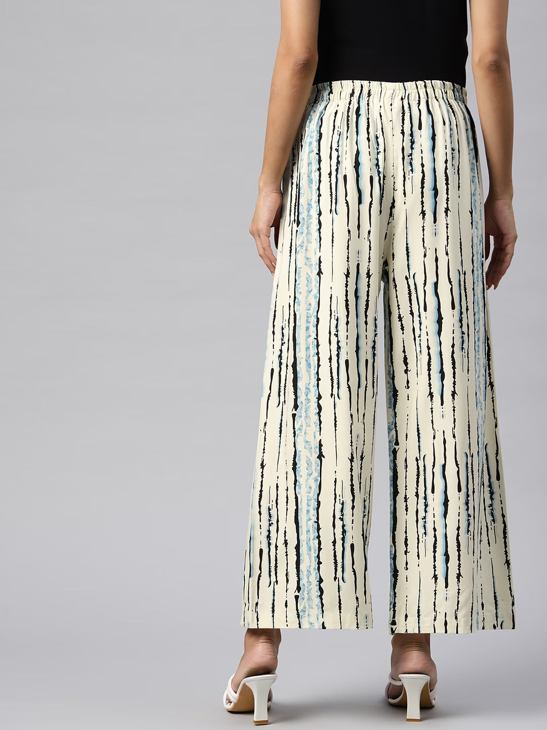 Cotton Fabric Blue Color Palazzo