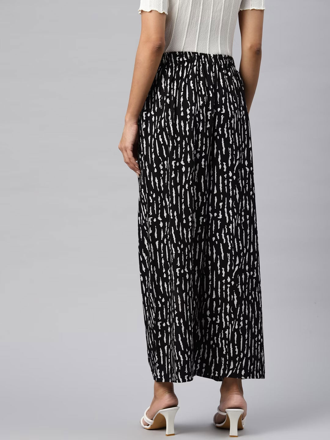 Cotton Fabric Black Color Palazzo