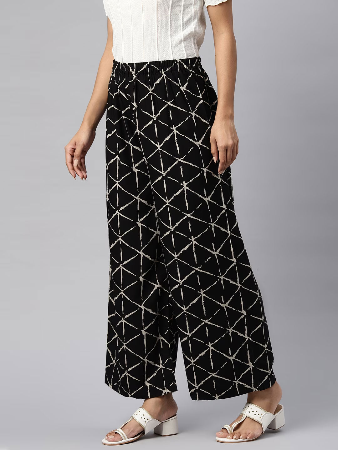 Cotton Fabric Black Color Palazzo