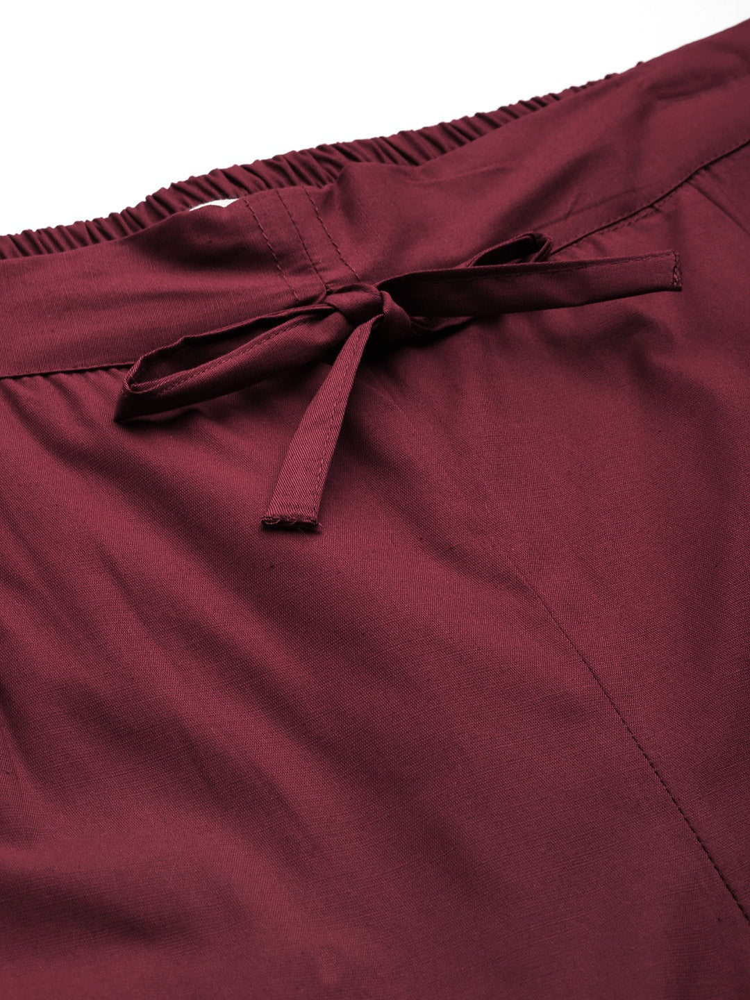 Cotton Lycra Fabric Maroon Color Trouser