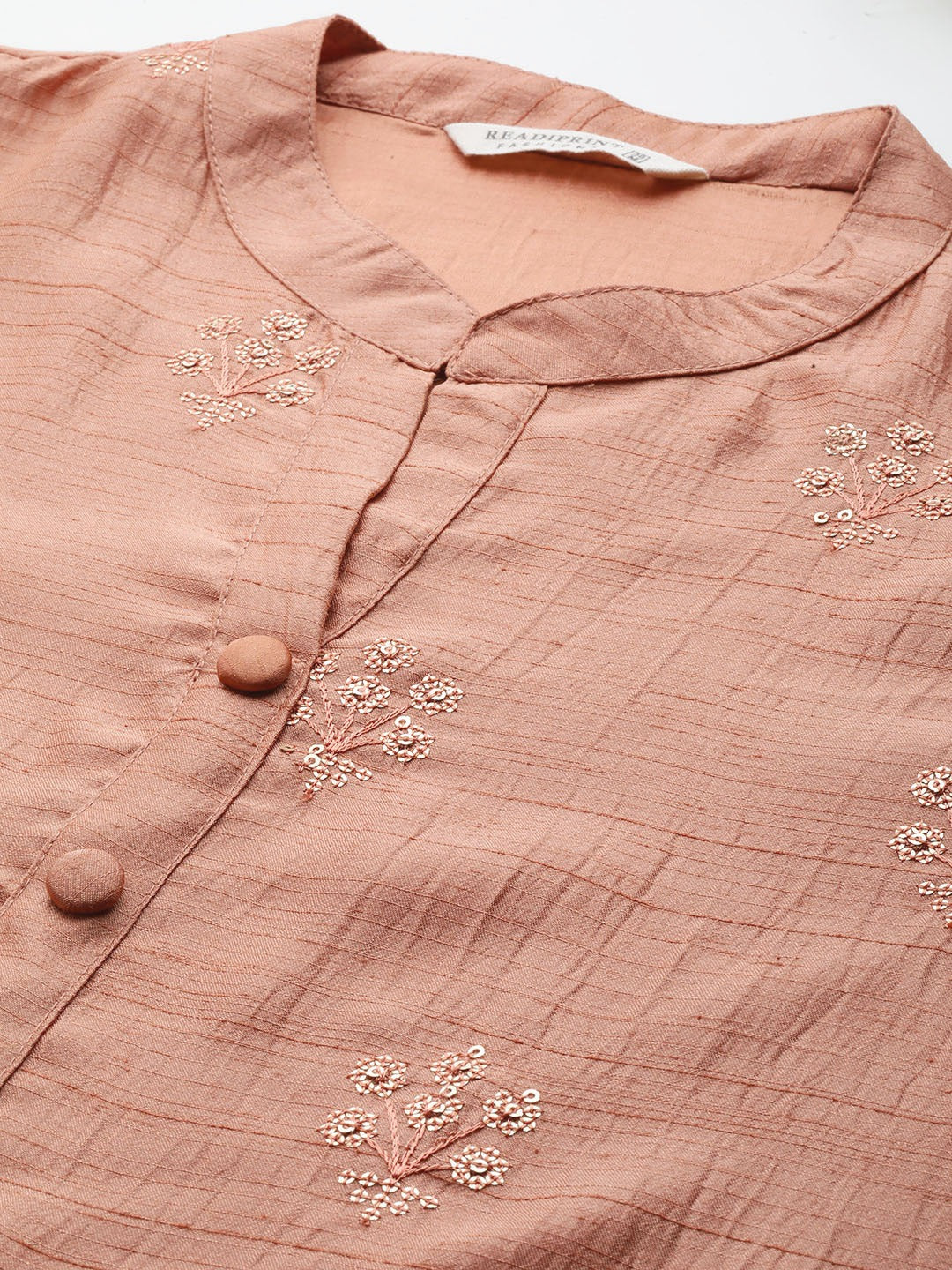 Silk Sequinned Straight Kurta