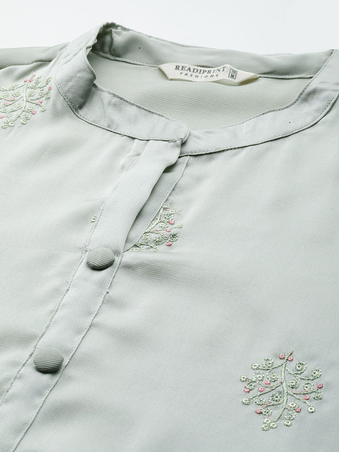 Silk Embroidered Straight Kurta