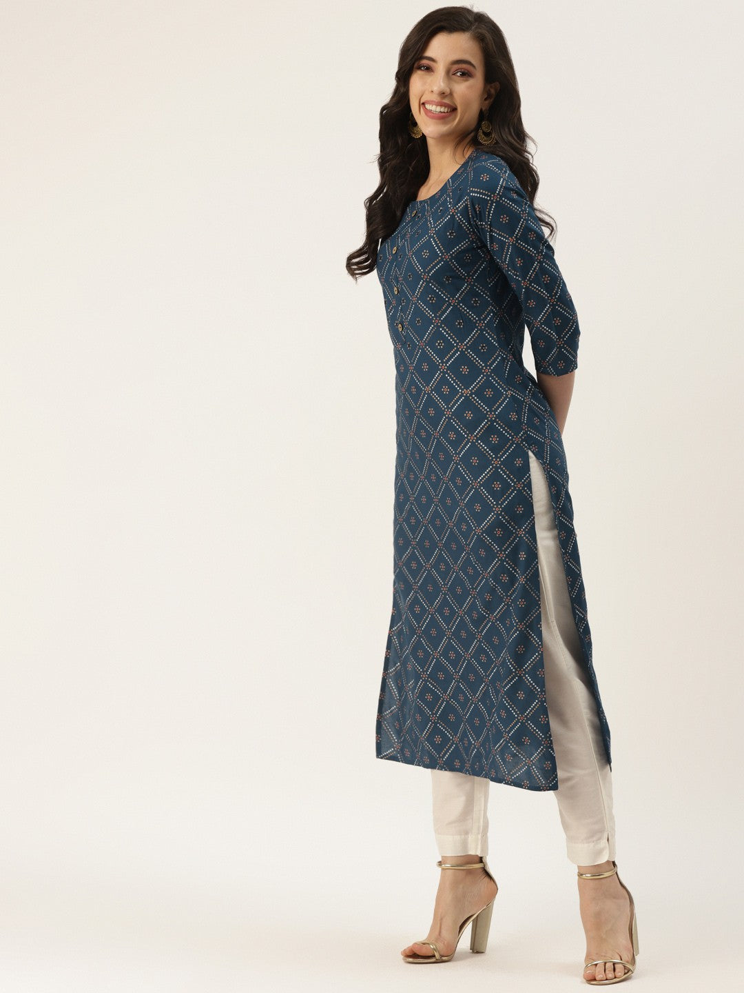 Straight Bandhani Kurta