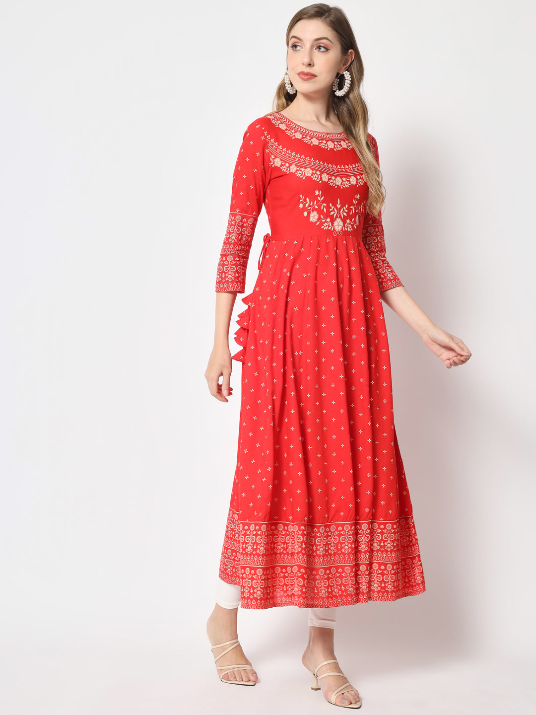 Rayon Printed Anarkali Kurta