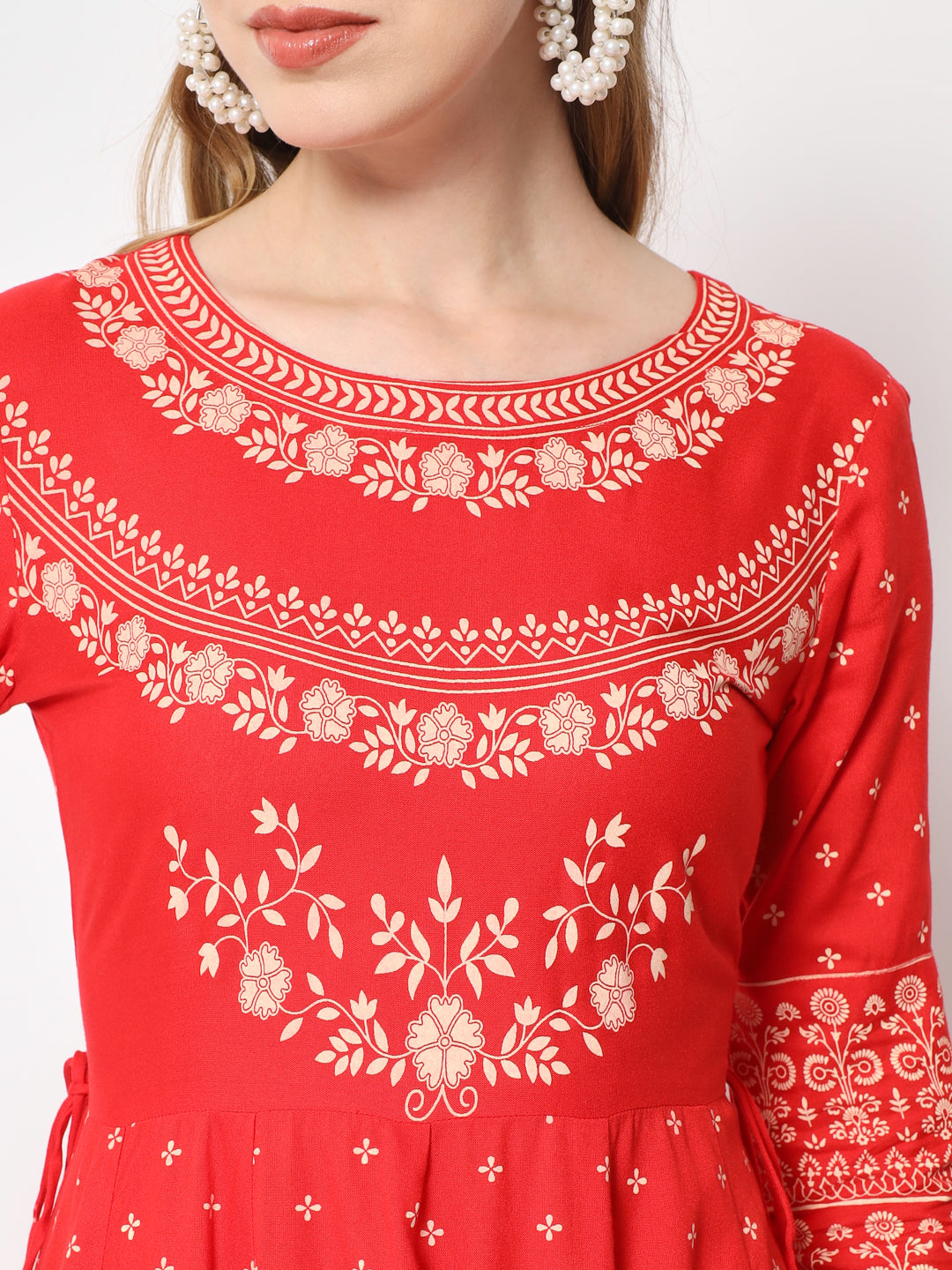 Rayon Printed Anarkali Kurta